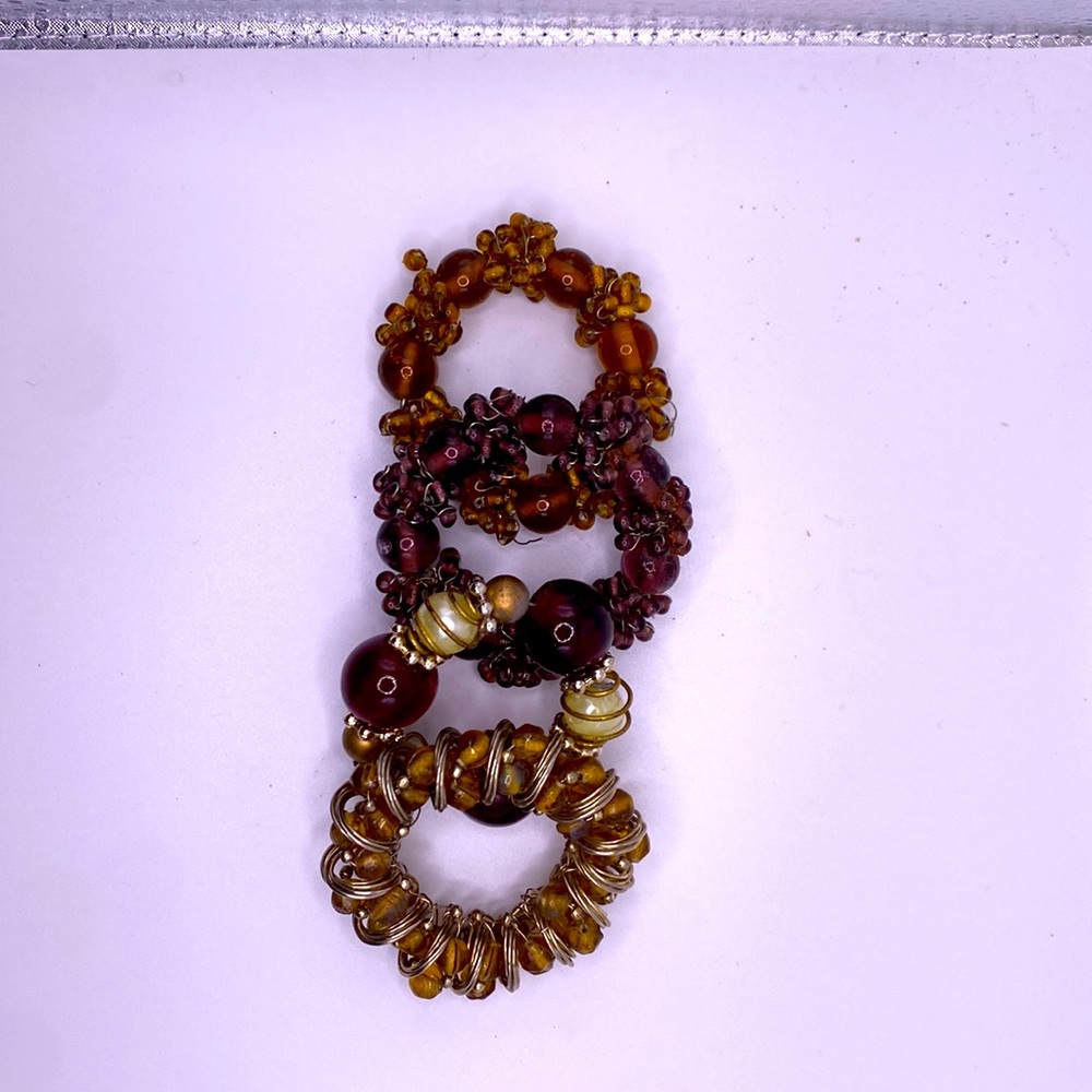Beaded napkin rings